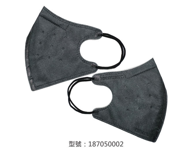 3D立體口罩-細繩/成人(深灰色) 187050002|3D成人立體口罩/耳掛口罩系列