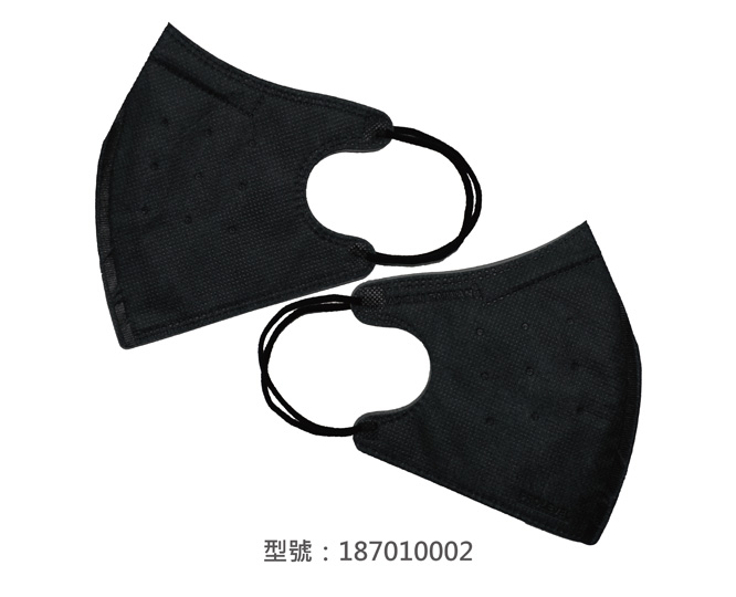 3D立體口罩-細繩/成人(黑色) 187010002|3D成人立體口罩/耳掛口罩系列