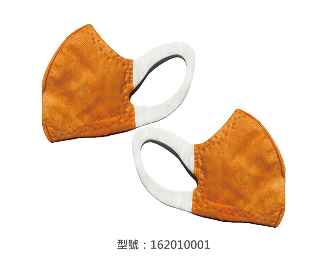 3D立體口罩-寬耳/兒童(橙色) 162010001|3D兒童口罩/幼兒口罩系列